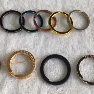 TANAI factory new keychain item custom logo metal key ring split ring Adjustable for bag metal decorative accessories