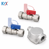 Ensemble de 4 vannes à boisseau sphérique en aluminium et plastique, filtre à eau et à gaz pour accessoires de système de chauffage de chaudière murale à gaz
