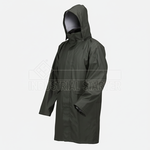 Veste de pluie industrielle en polyuréthane vert LLUVIA - Product Image 1