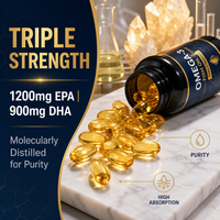 Gélules d'huile de poisson Oméga 3 en marque blanche OEM ODM 1000mg EPA DHA pour la santé cardiaque, cérébrale et oculaire, complément alimentaire en vrac, vente en gros, Halal