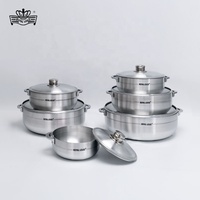 Batterie de Cuisine Africaine en Aluminium Style Africain, Marmite à Soupe, Casserole et Faitout pour Cuisinière à Gaz