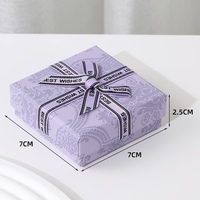Boîtes cadeaux en carton de haute qualité, couleur lilas clair, pour bijoux, vente en gros, emballages personnalisés avec logo.