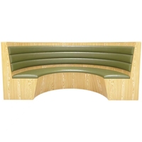 Ensemble de meubles commerciaux personnalisés Chaises de salle à manger en bois massif et table Sièges de stand de canapé incurvés en cuir