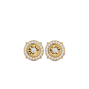 Trendy 0.55 Cttw 10k <b>Gold</b> Natural Diamond Illusion Set <b>Stud</b> <b>Earrings</b> G-H Color I1 Clarity for Engagement Wedding or Party Gift - Product Image 1