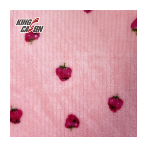 Kingcason fabricante chino impreso rosa fresa 2 lados franela polar tela cálida niños para manta ropa de cama Pijamas - Product Image 1