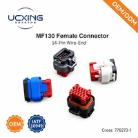 776273-1 MF130 Adaptateur automobile étanche 14 broches, boîtier femelle, pas de 4 mm, PBT UL94 V-0, alliage de cuivre, 5A 250V CC, OEM ODM Échantillon