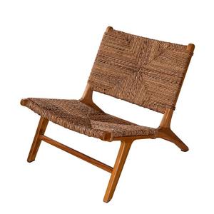 Handmade Solid Ash Wood Linen Woven Rope Lounge <strong>Chair</strong> Mid-Century Modern Scandinavian Natural Style for Living Room and Balcony - Product Image 5