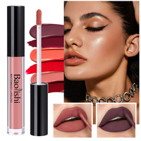 Vente en gros de brillant à lèvres mat imperméable longue durée en rouge brun foncé sexy pour marque liquide rouge à lèvres avec maquillage teinté pour les lèvres
