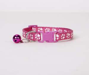 Verstellbares Premium Reflektierendes Nylon-Haustierhalsband mit Schnellverschluss Luxuriöses Einfarbiges Muster mit Glocke Personalisiert für Katzen und Hunde - Product Image 6