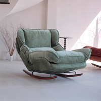 Fauteuil inclinable moderne et pliable, idéal pour salon, appartement, sieste, multifonctionnel, confortable et à bascule