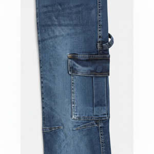 กางเกงคาร์โก้ขนสัตว์น้ำหนักเบาสี XL แบบลำลองอัจฉริยะสำหรับผู้ชายป้องกันการเกิดรอยยับมีลายทางด้านข้าง - Product Image 1