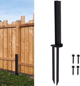 Fixer Anchor Ground Spike Fence Post Repair Stakes para reparación/Refuerzo Inclinado/Poste de valla de madera <span class=keywords><strong>rota</strong></span> - Product Image 1
