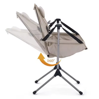 Balançoire pliante d'extérieur portable en gros avec sac à main Chaise inclinable à bascule en aluminium prête à expédier BAS quantité minimale de commande BON PRIX