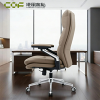 Chaises de bureau en cuir, réglables, luxueuses, ergonomiques, chaise de bureau moderne en cuir, chaise de direction pivotante confortable