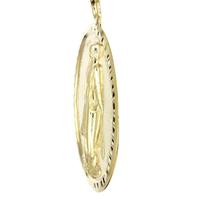 Pendentif rond plaqué or Médaille Miraculeuse Vierge Marie, bijou religieux unisexe, idéal pour cadeau, vente en gros, personnalisation prise en charge