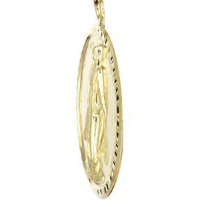 Pendentif rond plaqué or Médaille Miraculeuse Vierge Marie, bijou religieux unisexe, idéal pour cadeau, vente en gros, personnalisation prise en charge - Product Image 3