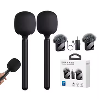 Microphone Lavalier Sans Fil Portable avec Conception en Bâton pour Interviews et Reportages Extérieurs Connecteur Type C