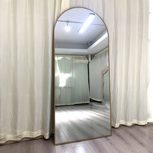 Châu Âu Lớn Trang Trí Công Phu Vòm Gỗ Sồi Gỗ Khắc Khung Cổ Điển Antique Vàng Gương Miroir Tường Trang Trí Nội Thất Sàn Gương - Product Image 3