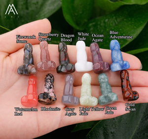 1Inch Đá Quý Mini Dương Vật, Tay Chạm Khắc Crystal Phallus Trang Trí Nội Thất, Bachelorette Quà Tặng Bán Buôn - Product Image 5