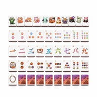 En gros, Ensemble de Mahjong Américain de Luxe Halloween Cat avec Tuiles Effrayantes en Acrylique à Dégradé Violet Orange Personnalisé, Prix d'Usine