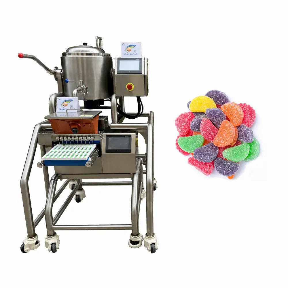 Automatic mini soft jelly gummy bear candy manufacturing making equipment machine