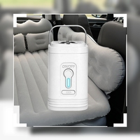 Pompe à air électrique - Pompe à air portable avec batterie 1200 mAh rechargeable par USB pour gonfler les matelas pneumatiques dans la voiture ou le camion