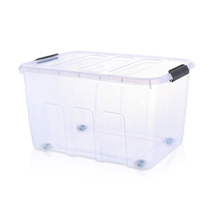 Transparent clear stackable toy storage bins small big plastic bin with lids