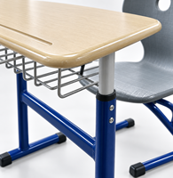 Ensemble Chaise et Table d'Écolier Moderne et Réglable, Confortable, en Plastique Rigide 6H, Durable, pour Étudiants, Maison, Bureau, Hôtel, Garantie 15 Ans