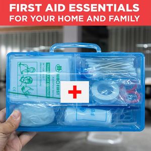 Tjd chuẩn bị khẩn cấp màu hồng với băng Bộ dụng cụ sơ cứu cho văn phòng nhà xe cắm trại và thể thao không thấm nước dễ dàng mang theo - Product Image 4