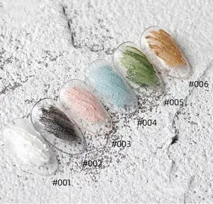 Chinese Factory New Popular 6 Colors 3D Nail Plaster Supplier Custom Label Nail Art Product Gypsum Gel Nail Polish Set