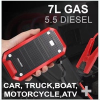 Démarreur portable 12V avec compresseur d'air et batterie externe 18000mAh LiPo pour voiture, camion et moto 1000A - Fabriqué en Chine