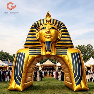 Statue gonflable géante de l'Égypte, sculpture gonflable de Pharaon, modèle de <span class=keywords><strong>tunnel</strong></span> Sphinx pour la publicité - Product Image 1