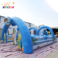 Parcours d'obstacles gonflable CE en PVC sans plomb et ignifuge, piste de course de plage, capacité 300 kg pour adultes et enfants, jeux sportifs d'extérieur, plage
