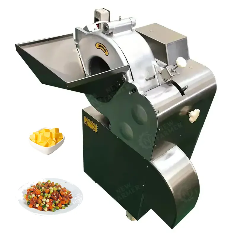Máquina industrial de corte de cubos para cortar legumes, frutas, gengibre, batata e cenoura