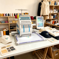 Machine à broder compacte de qualité supérieure, 1000 tr/min, machine à broder pour casquettes, pour la broderie de logos sur casquettes