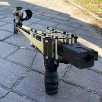 Fusil tactique JFU avec lunette de visée optique - Catapulte de chasse à haute puissance en aluminium de qualité aéronautique CNC avec déclencheur mécanique