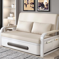 Canapé-lit moderne pliable avec rangement, fauteuil inclinable et canapé de salon à structure métallique pour appartement