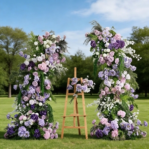 El Nuevo Arco de Cuerno Estilo Campestre Monet se Utiliza para Decoración de Bodas al Aire Libre con Flores Artificiales. - Product Image 6