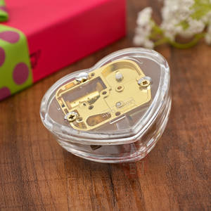 Caja de Música Rectangular Ever Bright de Cuerda, 18 Notas, Chapado en Oro, Hermoso Movimiento, Acrílico Transparente, Duración del Sonido de 30 Segundos - Product Image 4