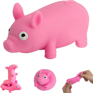 Squishy Stress Piggie Squeeze Funny Pink Pig Toy <b>Rebound</b> Ball PU Material for Unisex - Product Image 1