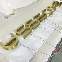 Enseignes personnalisées en acier inoxydable avec lettres métalliques rétroéclairées par LED Enseigne lumineuse inversée de haute qualité