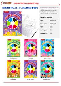 KEYBABY buku mewarnai gambar lukisan air kustom dengan palet cat dan pena hewan mainan belajar anak-anak pencetakan buku grafiti - Product Image 2