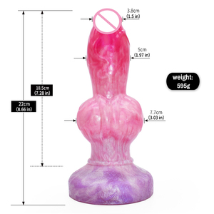 OEM ODM Big <span class=keywords><strong>Animal</strong></span> Dildo Dog Knot Dildo Anal Plug Ventosa en forma de consolador para las mujeres - Product Image 2