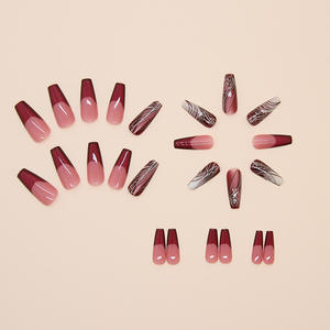 Pegatinas <span class=keywords><strong>de</strong></span> <span class=keywords><strong>uñas</strong></span> francesas desmontables <span class=keywords><strong>de</strong></span> estilo americano europeo, <span class=keywords><strong>uñas</strong></span> <span class=keywords><strong>cortas</strong></span> con patrón <span class=keywords><strong>de</strong></span> almendra, 24 Uds., diseño <span class=keywords><strong>de</strong></span> línea <span class=keywords><strong>de</strong></span> comercio exterior - Product Image 3