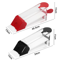 Machine à distribuer les cartes de poker Texas Hold'em professionnelle en acrylique rouge et blanc, pack de 1 à 8, pour jeu de 21 points, norme casino