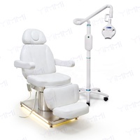 Table de massage pour traitement esthétique Chaise à cils Repose-pieds en métal Table d'examen Table de massage 3 moteurs Lit de massage électrique facial de luxe