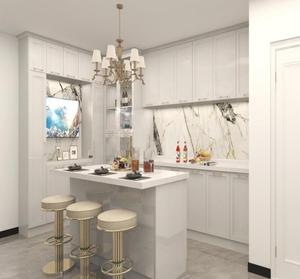 BAILOM Mobili da <span class=keywords><strong>Cucina</strong></span> Modulari Classici Bianchi Personalizzabili con Finitura Lucida e Paraschizzi in <span class=keywords><strong>Marmo</strong></span> per <span class=keywords><strong>Cucina</strong></span> Tradizionale - Product Image 1