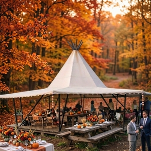 Tente Tipi Commerciale de Qualité Professionnelle, Imperméable, pour l'Extérieur, Idéale pour Ferme, <span class=keywords><strong>Vignoble</strong></span>, Récolte d'Automne, Dîner, <span class=keywords><strong>Location</strong></span> et Activités Commerciales - Product Image 1