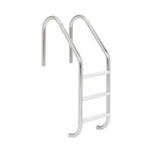 Drop In Swimming Pool Ladder <b>Hanging</b> Pool Step Ladder With U <b>Bracket</b> And Roller Bumpers For Above Ground Pool Wall - Product Image 1