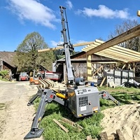 Grue araignée mobile pliable télécommandée de 3, 5 et 8 tonnes, fabriquée en Chine